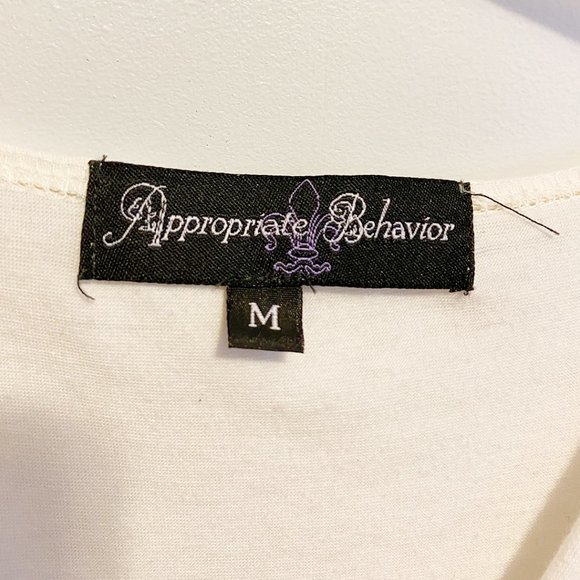 White Mini Dress Appropriate Behavior Size M - Picture 4 of 4